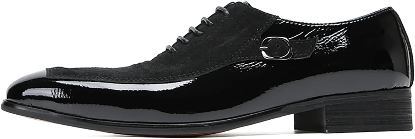 Mens Oxfords Formal Dress Suede Wingtip Toe Derby Fashion Business Casual Two Tone Comfortable Shoes Prom Wedding Tuxedo Shoes for Men