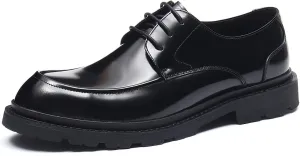 Mens Oxfords Wedding Dress Derby Genuine Leather Prom Business Casual Shoes Fashion Tuxedo Brown Dress Shoes for Men