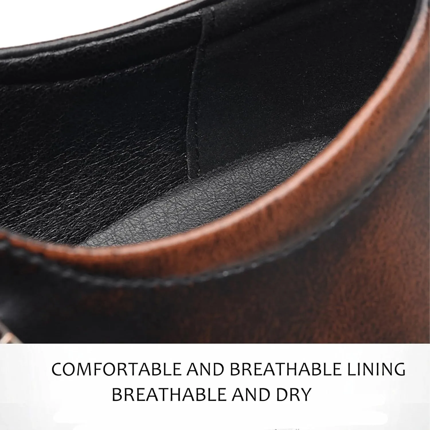 Men's Patent Leather Monk Buckle Loafers Retro Round Toe Double Buckle Lug Sole Non-Slip Slip-On Business Dress Shoes Suitable for Work Wedding Party