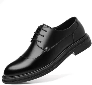 Men's Retro Genuine Leather Dress Shoes Soft-Soled Non-Slip Oxfords Shoes Fashion Casual Comfortable Walking Shoes for Men
