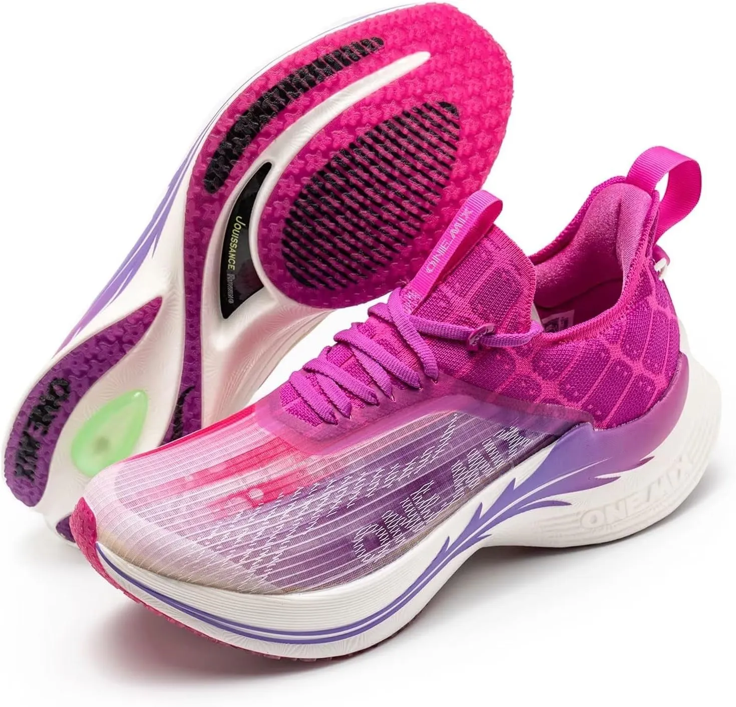 Men's Road Running Shoes Marathon Running Shoes Carbon Fiber Plate Running Shoes Wide with Arch Support Lightweight Breathable Sneakers ONEMIX Light Armor 21601