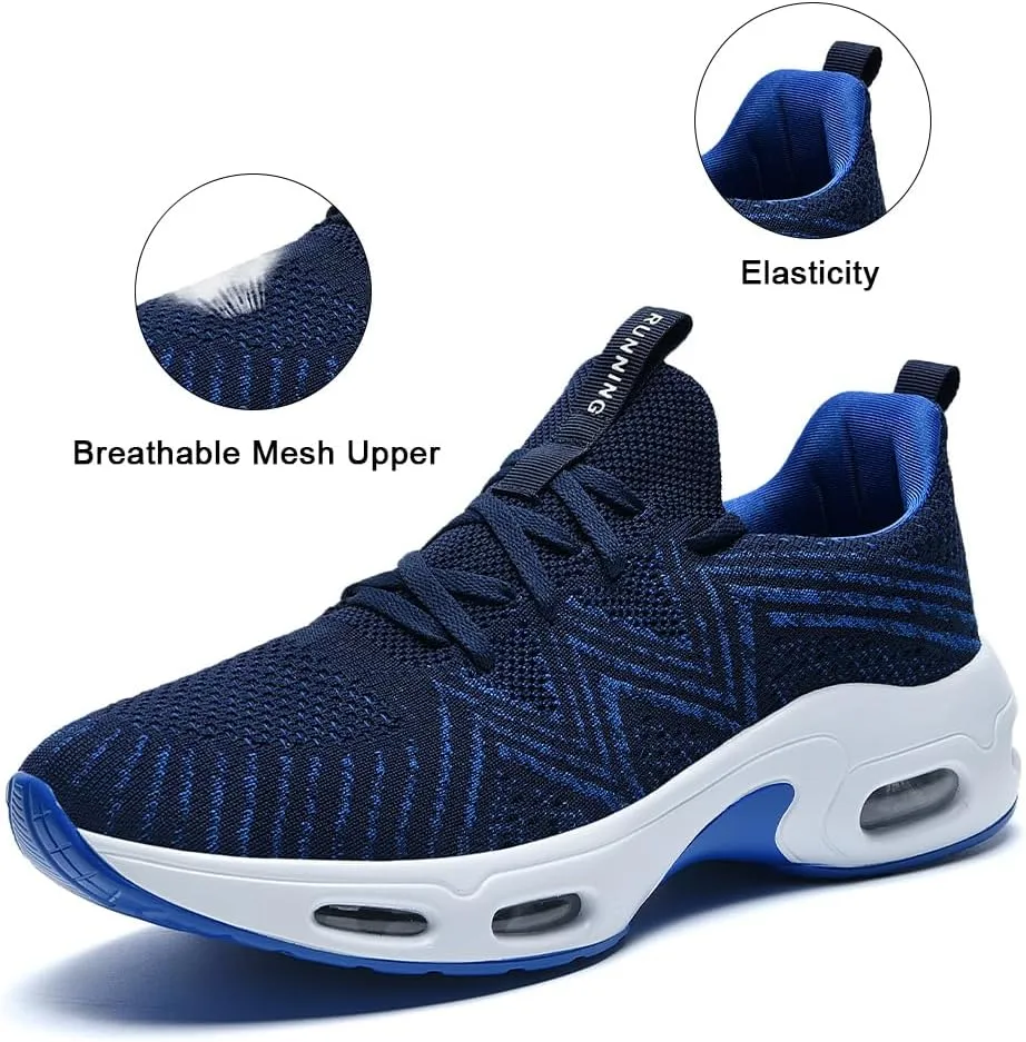 Mens Running Shoes Comfortable Walking Tennis Sneakers Lighweight Athletic Shoes for Sport Gym Jogging US 7-12