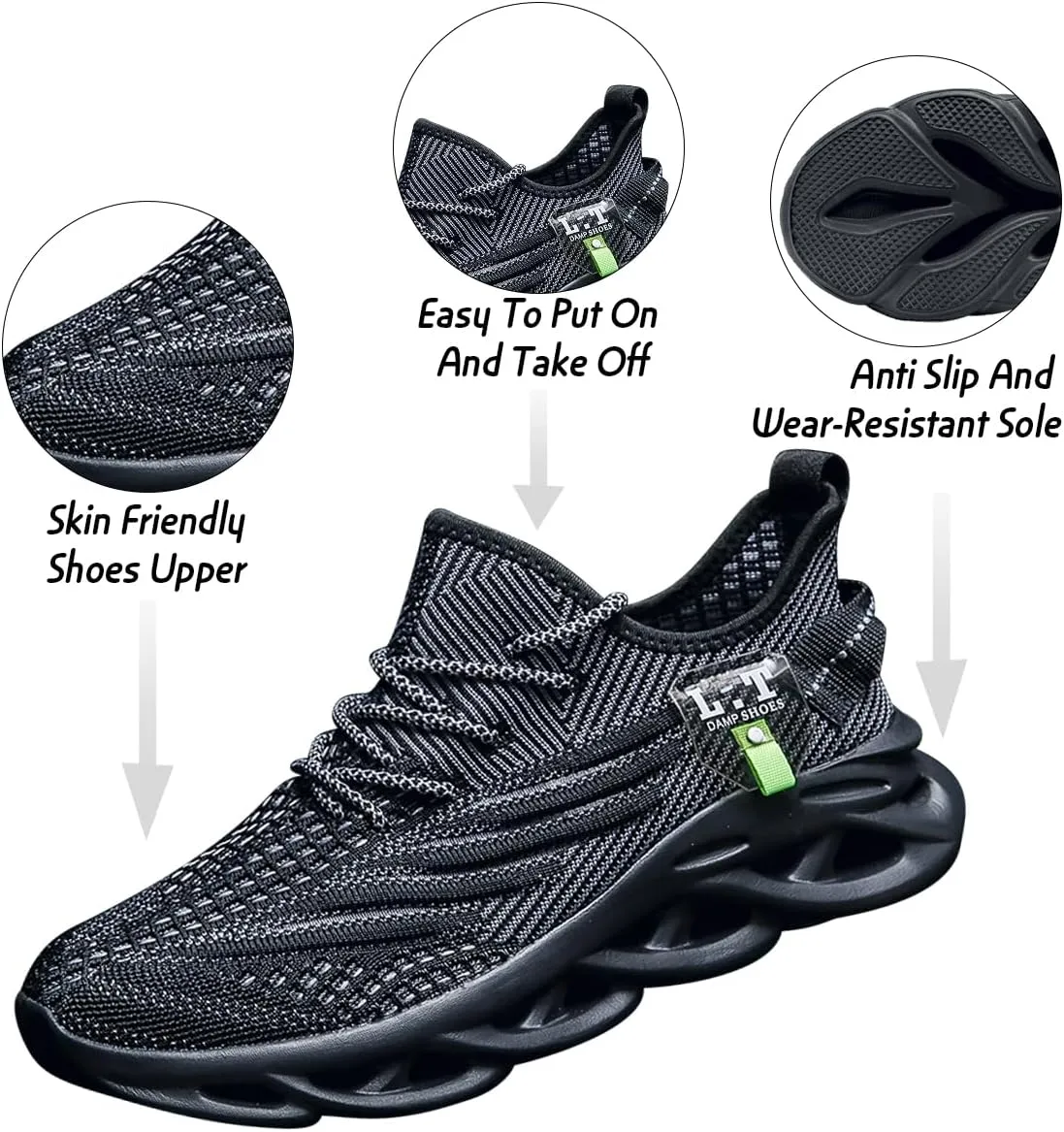 Mens Running Walking Tennis Road Shoes Sports Athletic Casual Fashion Gym Hiking Shoes for Men Sneakers Work Breathable Comfortable Lightweight