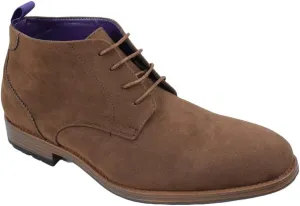 Men's Shoes Dress Semi Formal Lace Up Casual Half Boots Oxfords High Top ARIDER ANDREW-01