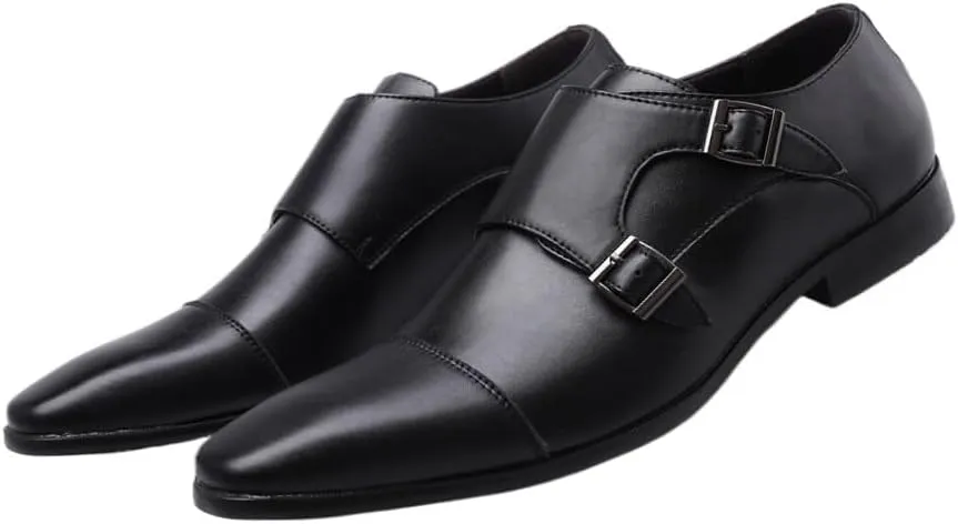 Men's Slip-On & Lace-Up Oxford Shoes, Round & Pointed Toe Crocodile Print Leather, Anti-Slip Block Heel, Rubber Sole, Slip-Resistant Dress Shoes for Prom
