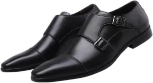 Men's Slip-On & Lace-Up Oxford Shoes, Round & Pointed Toe Crocodile Print Leather, Anti-Slip Block Heel, Rubber Sole, Slip-Resistant Dress Shoes for Prom