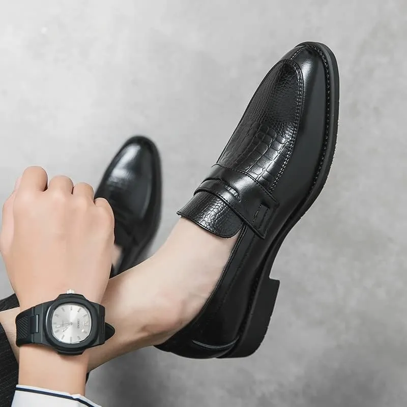 Mens Slip-on Dress Penny Loafer Casual Loafers Shoes for Male Classic Business Work Office Formal Dress Shoes