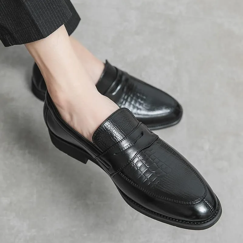 Mens Slip-on Dress Penny Loafer Casual Loafers Shoes for Male Classic Business Work Office Formal Dress Shoes