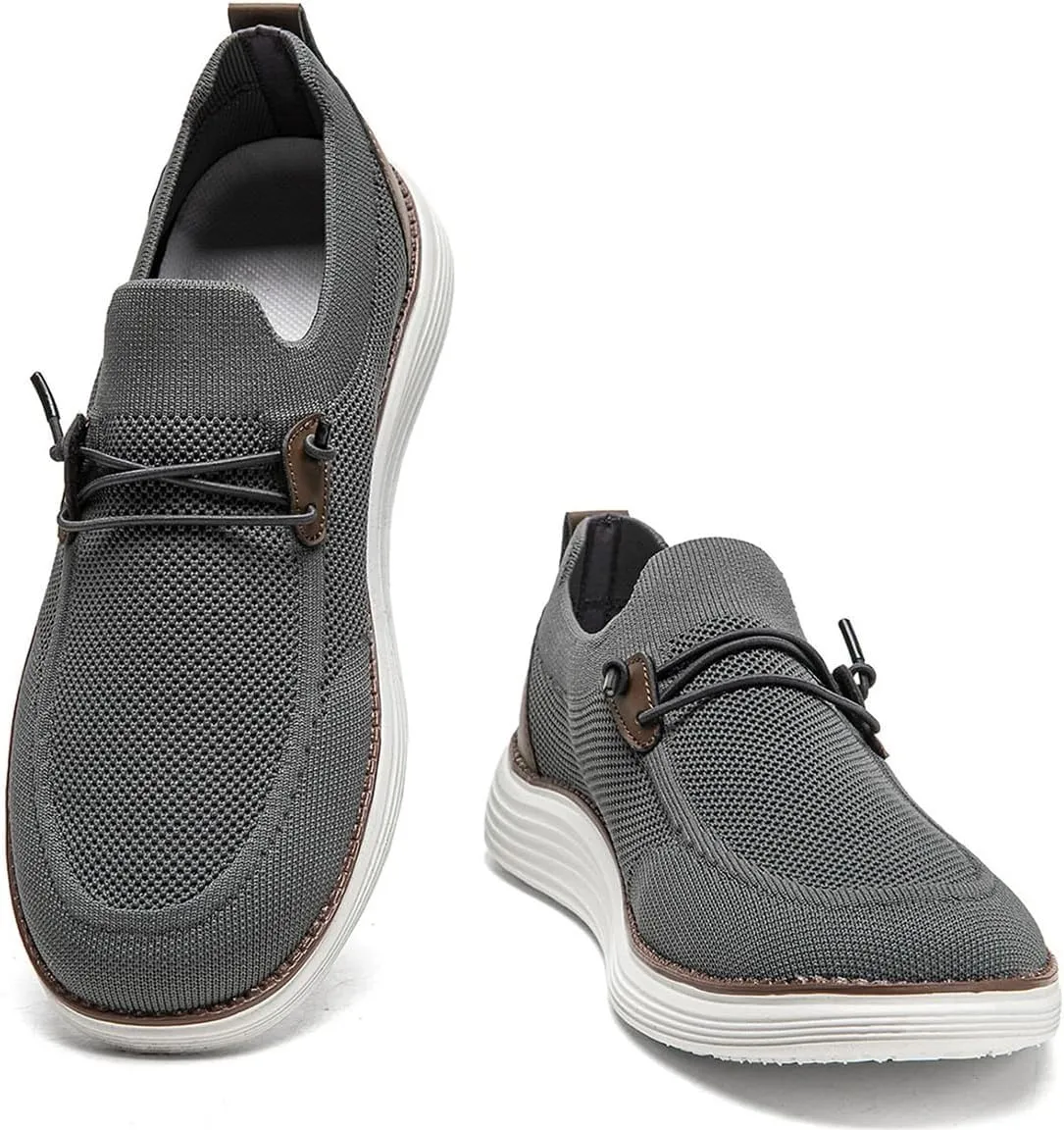 Mens Slip on Loafers Boat Shoes Non Slip Walking Shoes Running Shoes Fashion Sneakers for Men Comfort Lightweight Breathable Casual Office Shoes