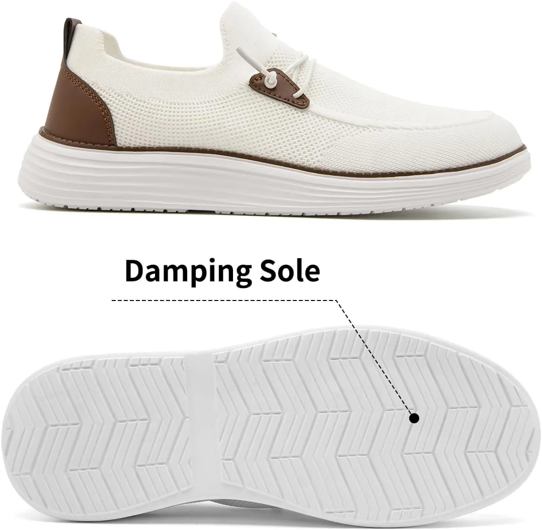 Mens Slip on Loafers Boat Shoes Non Slip Walking Shoes Running Shoes Fashion Sneakers for Men Comfort Lightweight Breathable Casual Office Shoes