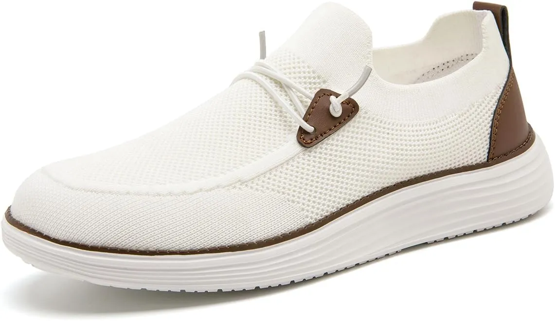 Mens Slip on Loafers Boat Shoes Non Slip Walking Shoes Running Shoes Fashion Sneakers for Men Comfort Lightweight Breathable Casual Office Shoes