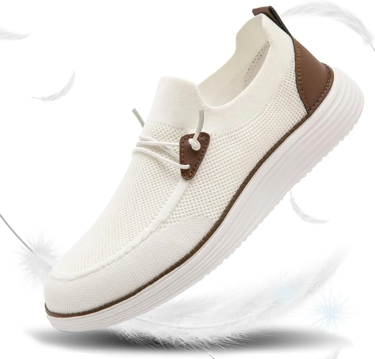 Mens Slip on Loafers Boat Shoes Non Slip Walking Shoes Running Shoes Fashion Sneakers for Men Comfort Lightweight Breathable Casual Office Shoes