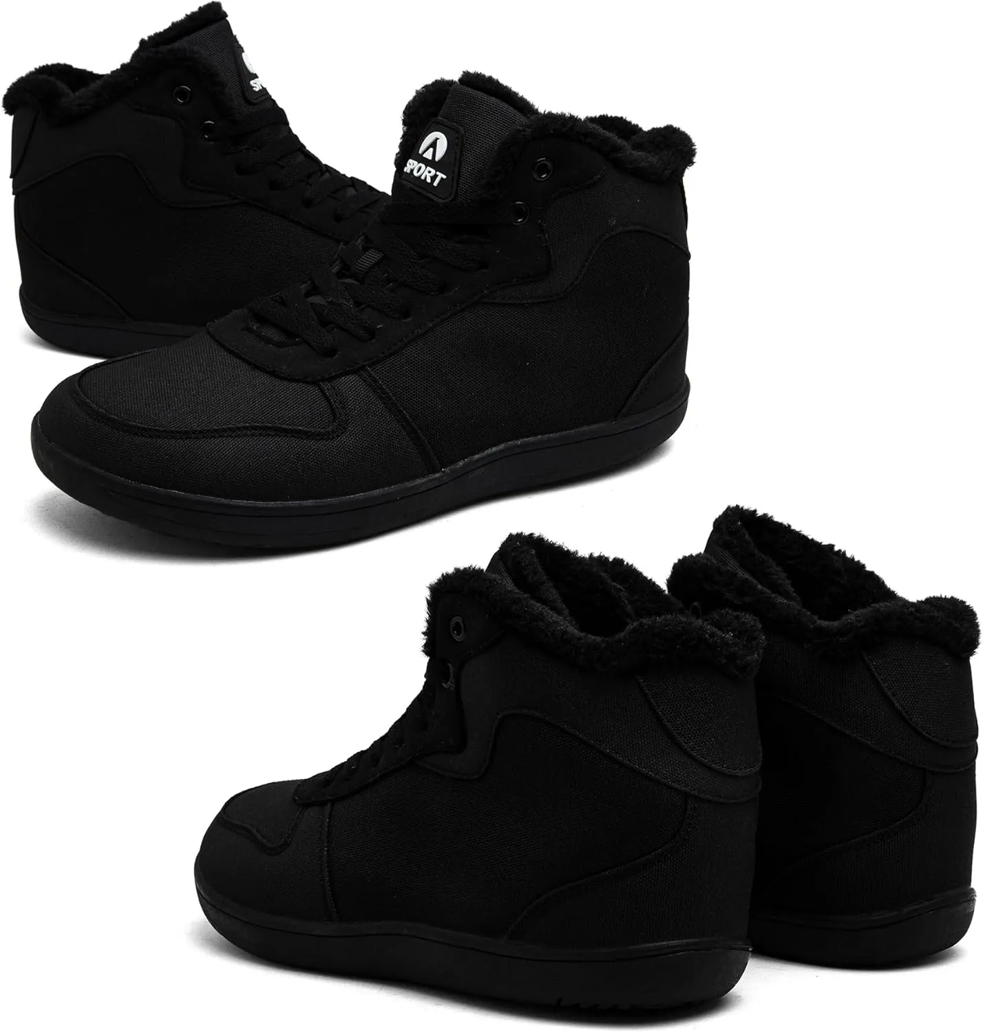 Men's Snow Ankle Boots - Fur Lined Winter Warm Anti-Slip Water Resistant Booties - Outdoor Walking Boots 6.5-11.5US