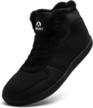 Men's Snow Ankle Boots - Fur Lined Winter Warm Anti-Slip Water Resistant Booties - Outdoor Walking Boots 6.5-11.5US
