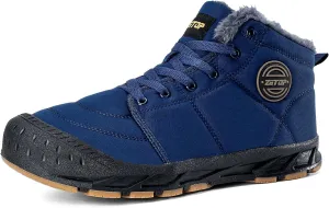 Mens Snow Boots, Mens Winter Boots, Mens Winter Trekking Snow Boots, Winter Boots for Men Waterproof Fur Lined Warm Winter Boots Men Lace up Snow Ankle Shoes Outdoor Anti-Slip Lightweight Hiking Boot