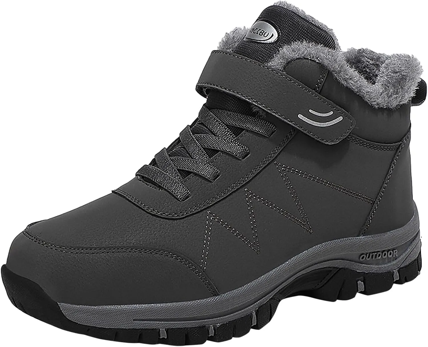 Men's Snow Boots Warm Furry Lined Footwear Waterproof Outdoor Lightweight Winter Boots Non-Slip Cold Weather Shoes Hiking Boot Trekking Boots