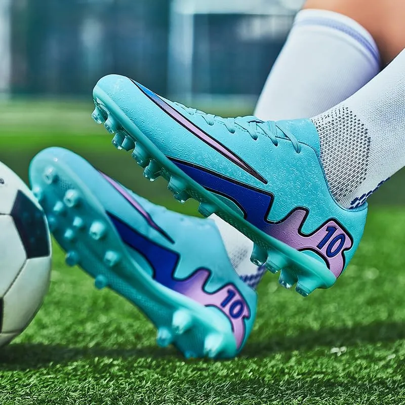 Men’s Soccer Shoes Low-Tops Lace-Up Non-Slip Spikes Indoor Football Futsal Professional Training Turf Outdoor Indoor Football Boots