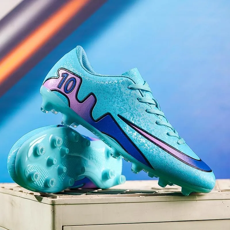 Men’s Soccer Shoes Low-Tops Lace-Up Non-Slip Spikes Indoor Football Futsal Professional Training Turf Outdoor Indoor Football Boots