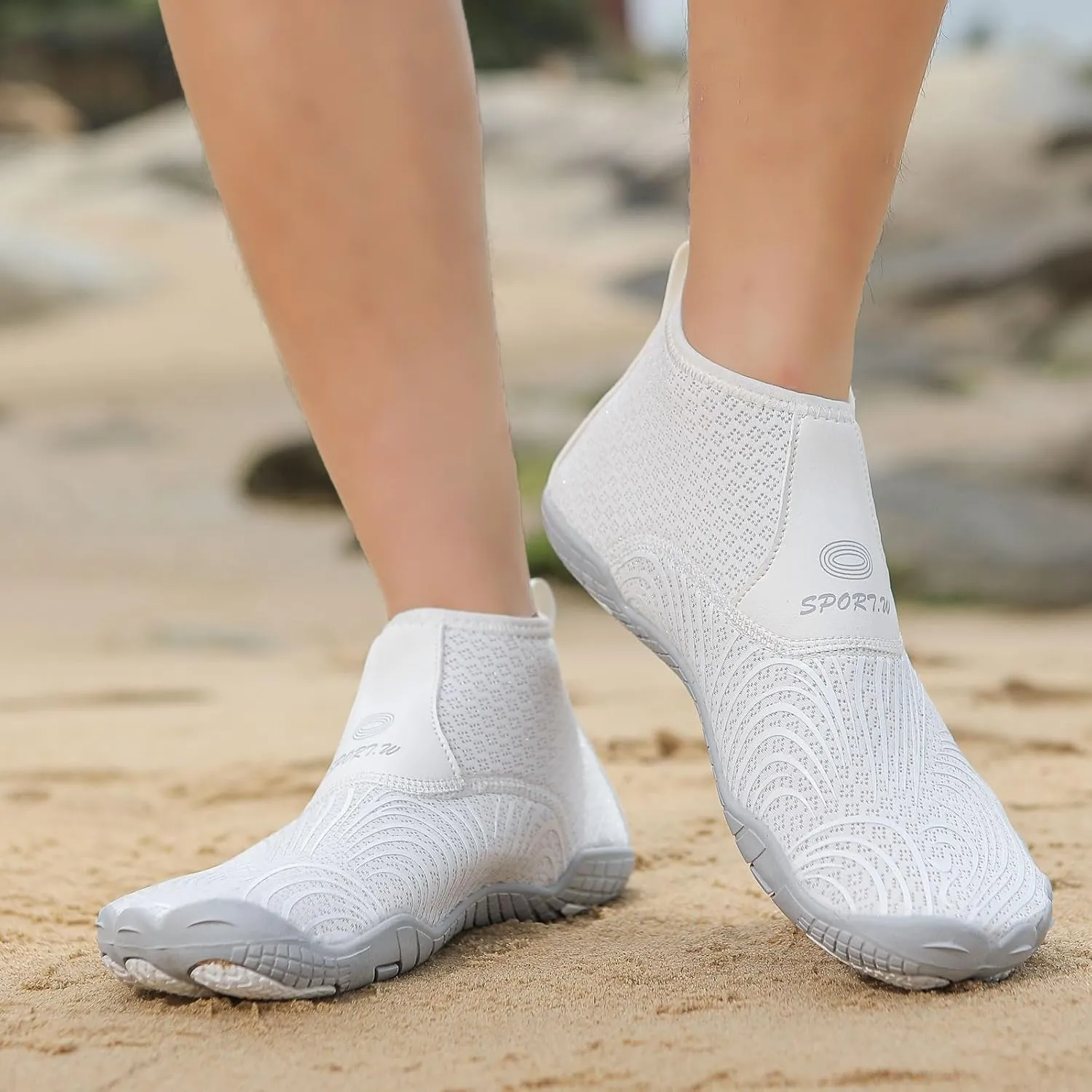 Men's Stretch Shoes Water Socks Beach Shoes Swim Surf Yoga Exercise Elastic Slip On Barefoot Wet for Women