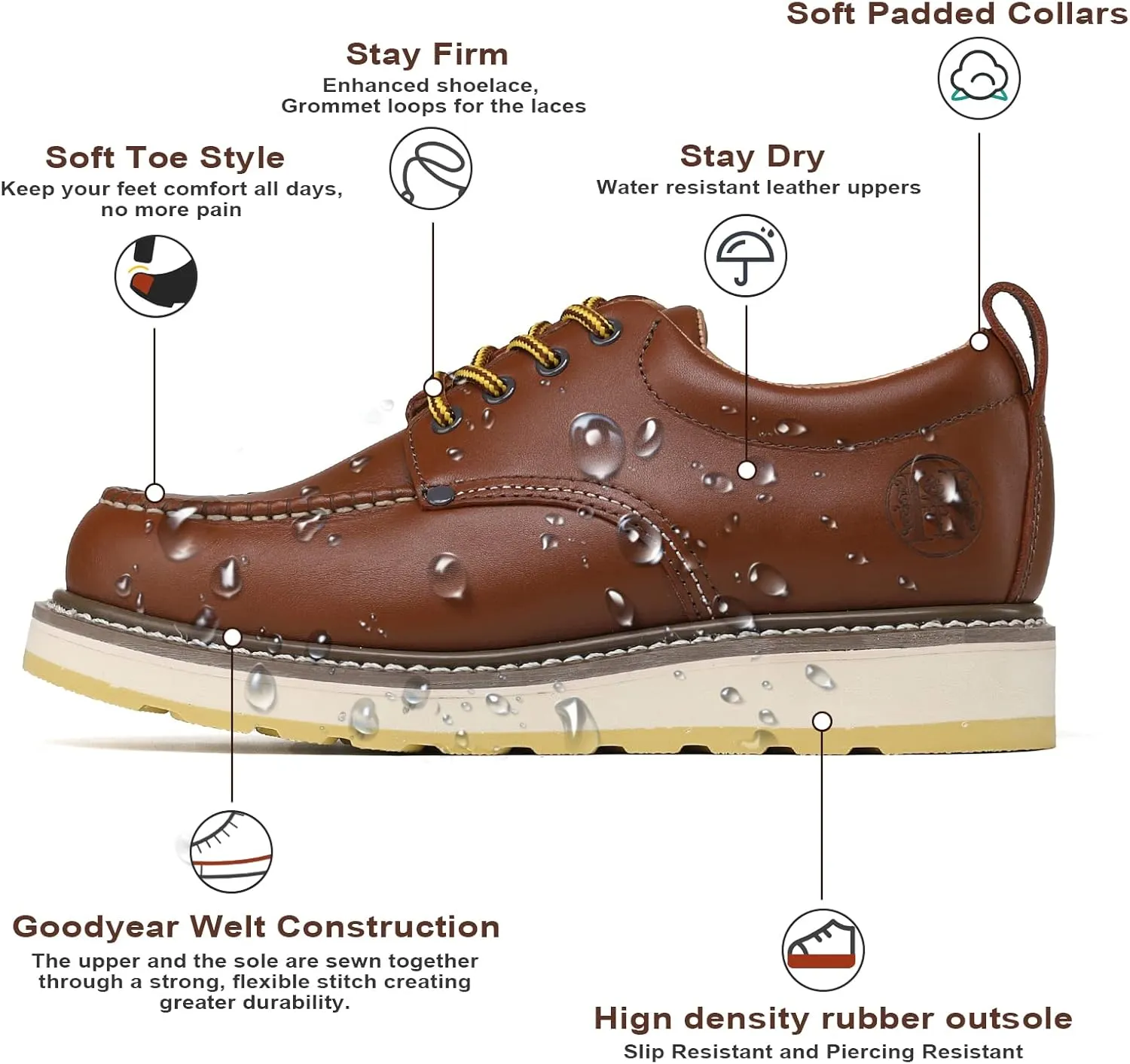 Men's Suretrack 4" Soft Toe Leather Oxford Work Shoes 82994