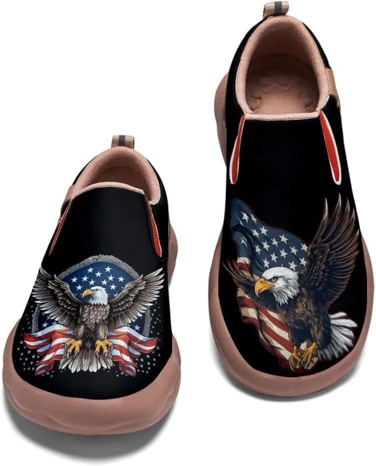 Men's Travel Shoes Slip On Loafers Art Painted Casual Walking Sneakers Wolf Totem Sole