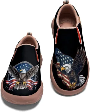 Men's Travel Shoes Slip On Loafers Art Painted Casual Walking Sneakers Wolf Totem Sole