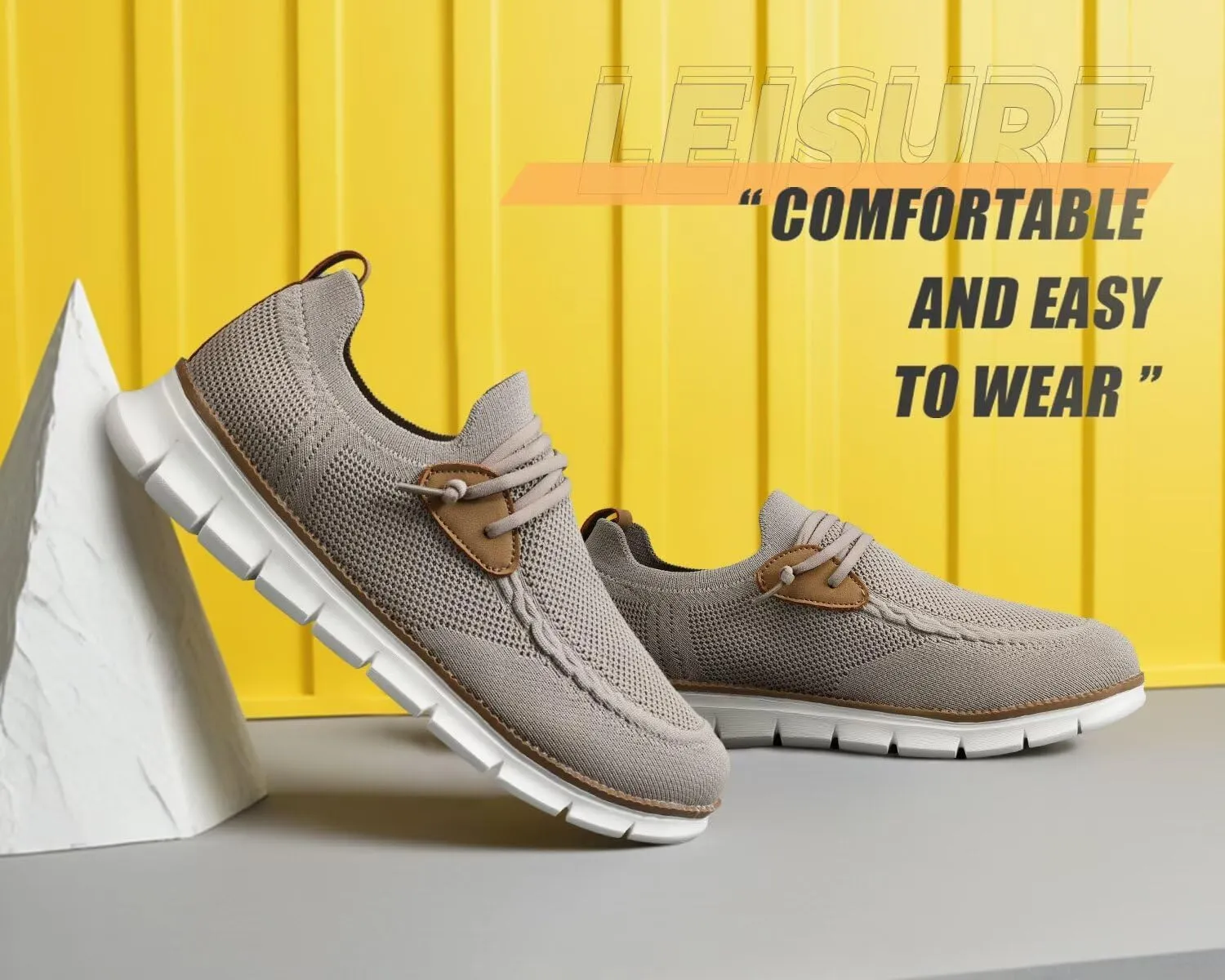 Men's Walking Boat Shoes Slip On Casual Loafers Non Slip Comfortable Lightweight Work Driving Shoes
