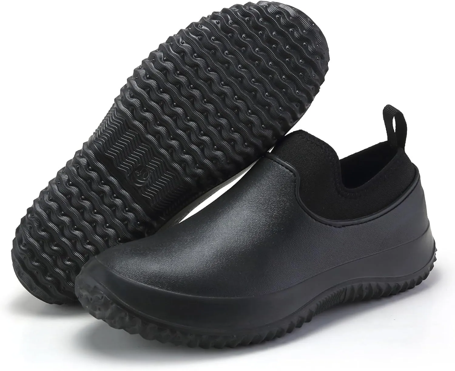 Men's Waterproof Non Slip Chef Shoes Food Service Kitchen Shoes Lightweight Slip On Garden Shoes for Camping and Yard Work