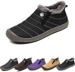 Men's Waterproof Warm Plush Lined Outdoor Snow Ankle Boots, Winter Boots For Man Waterproof Snow Anti-Slip
