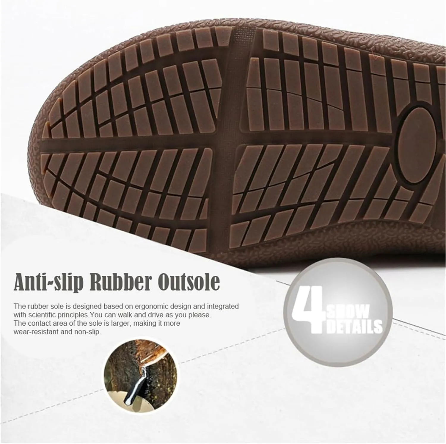 Men's Waterproof Warm Plush Lined Outdoor Snow Ankle Boots, Winter Boots For Man Waterproof Snow Anti-Slip