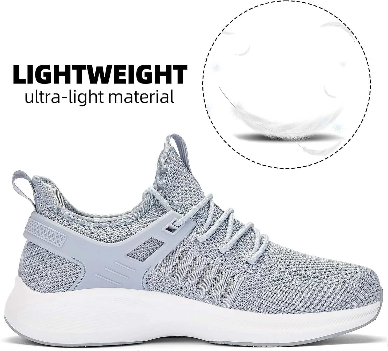 Mens Wide Running Shoes Walking Tennis Shoes Cushioning Wide Sneakers Slip On Sports Work Gym Outdoor Running Sneakers Comfort Lightweight