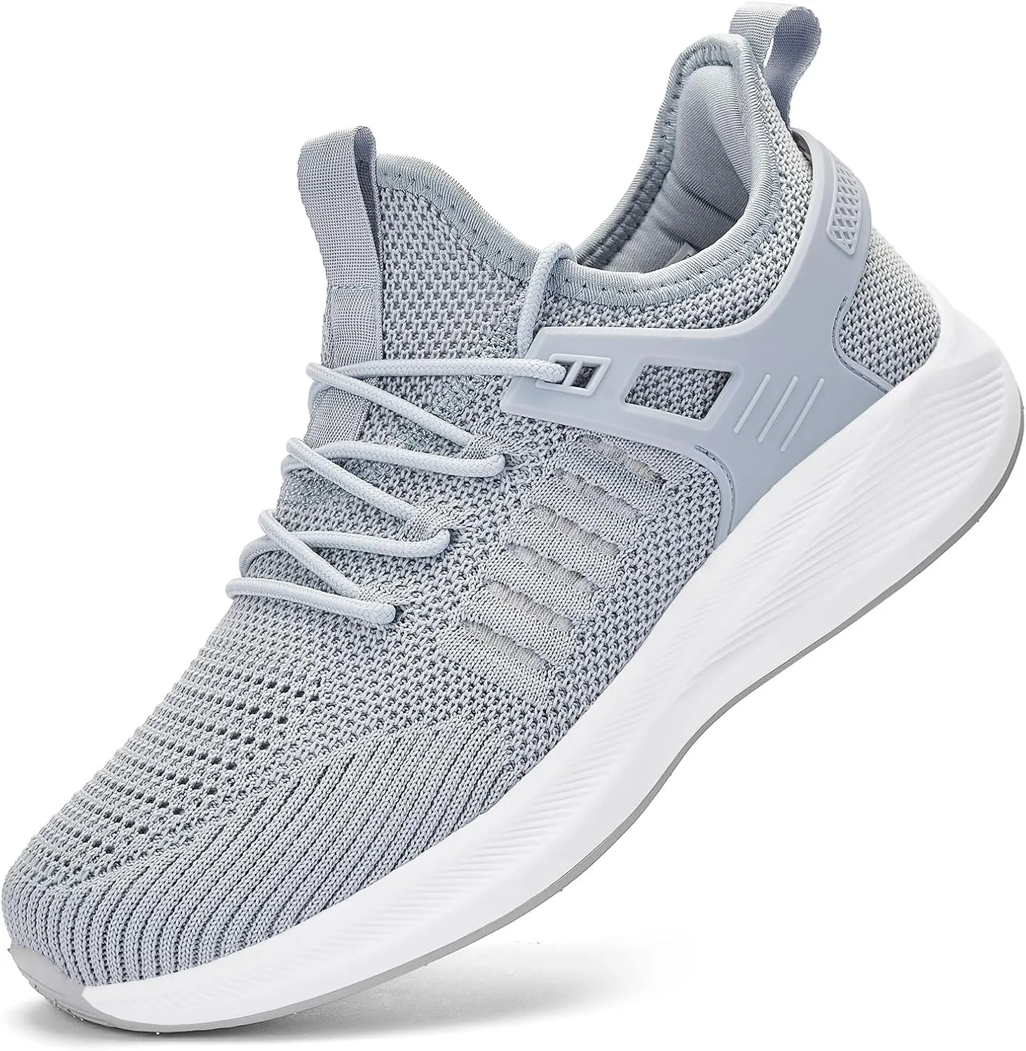 Mens Wide Running Shoes Walking Tennis Shoes Cushioning Wide Sneakers Slip On Sports Work Gym Outdoor Running Sneakers Comfort Lightweight