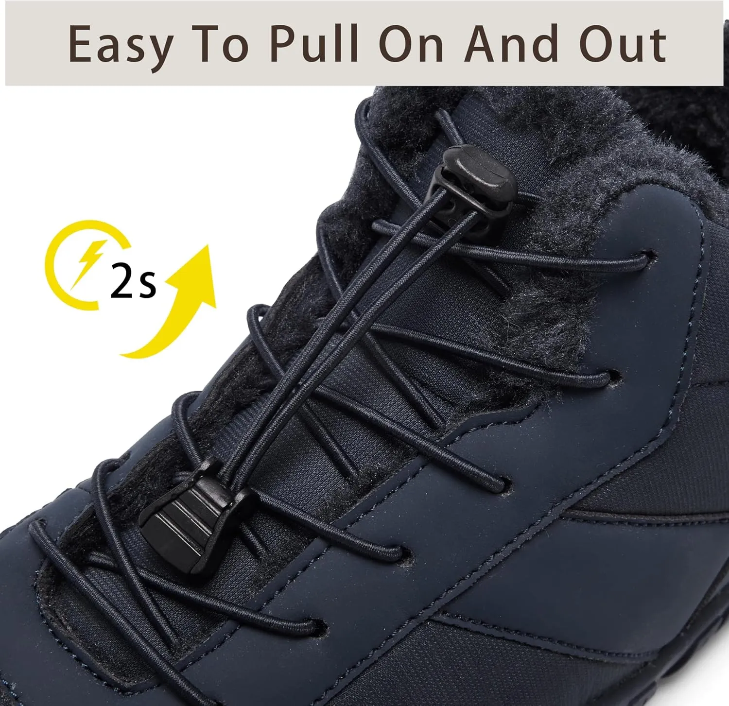 Mens Wide Toe Box Barefoot Winter Warm Shoes for Cold Weather Comfy Snow Boots