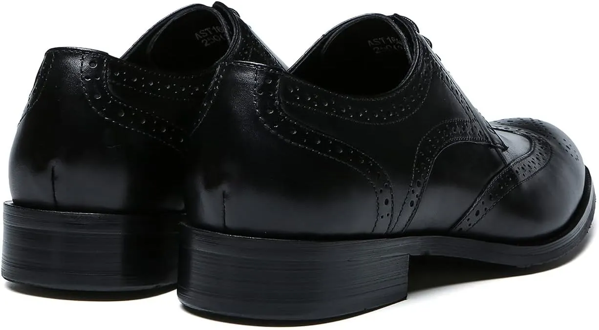 Men's Wingtip Oxfords Formal Dress Leather Brogues Derby Business Prom Wedding Fashion Casual Walking Shoes for Men