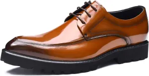 Men's Wingtip Oxfords Formal Dress Leather Derby Business Prom Wedding Fashion Casual Walking Shoes for Men