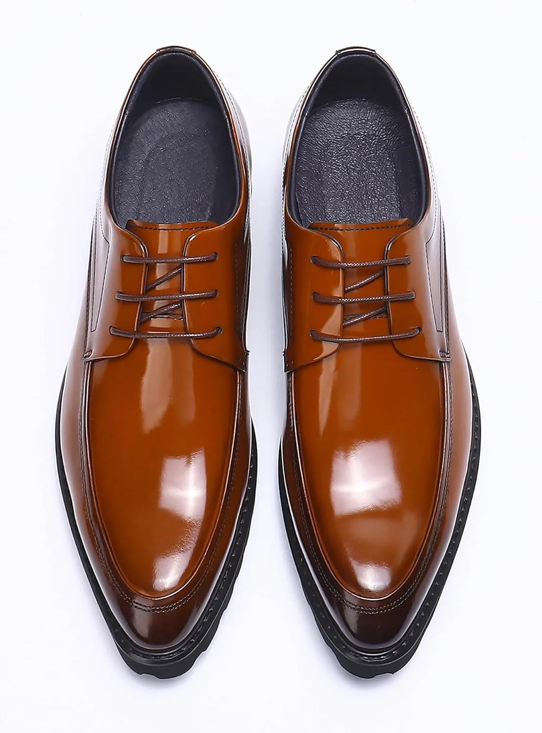 Men's Wingtip Oxfords Formal Dress Leather Derby Business Prom Wedding Fashion Casual Walking Shoes for Men