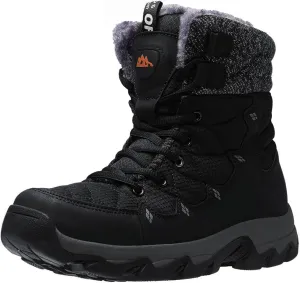 Men's Winter Snow Boots Water Resistant Non Slip Warm Outdoor Lightweight Comfortable Durable 7.1 IN Height Hiking Shoes