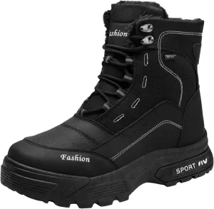 Mens Winter Snow Boots, Waterproof Hiking Boots Warm Duck Shoes Trekking Trail Climbing Shoes Womens Winter Shoes