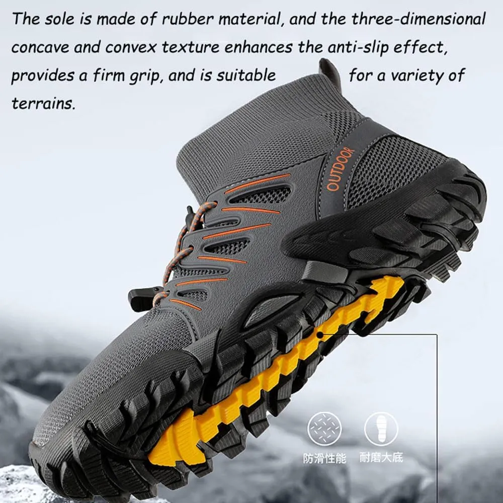 Mens womens Ankle High Walking Boots Arch Support Mid Top Hiking Trekking Footwear Light Anti-slip Hiking Boots,Comfortable Trails Shoes For Trekking Camping Backpacking Outdoor Hiking Shoes,36-47 EU
