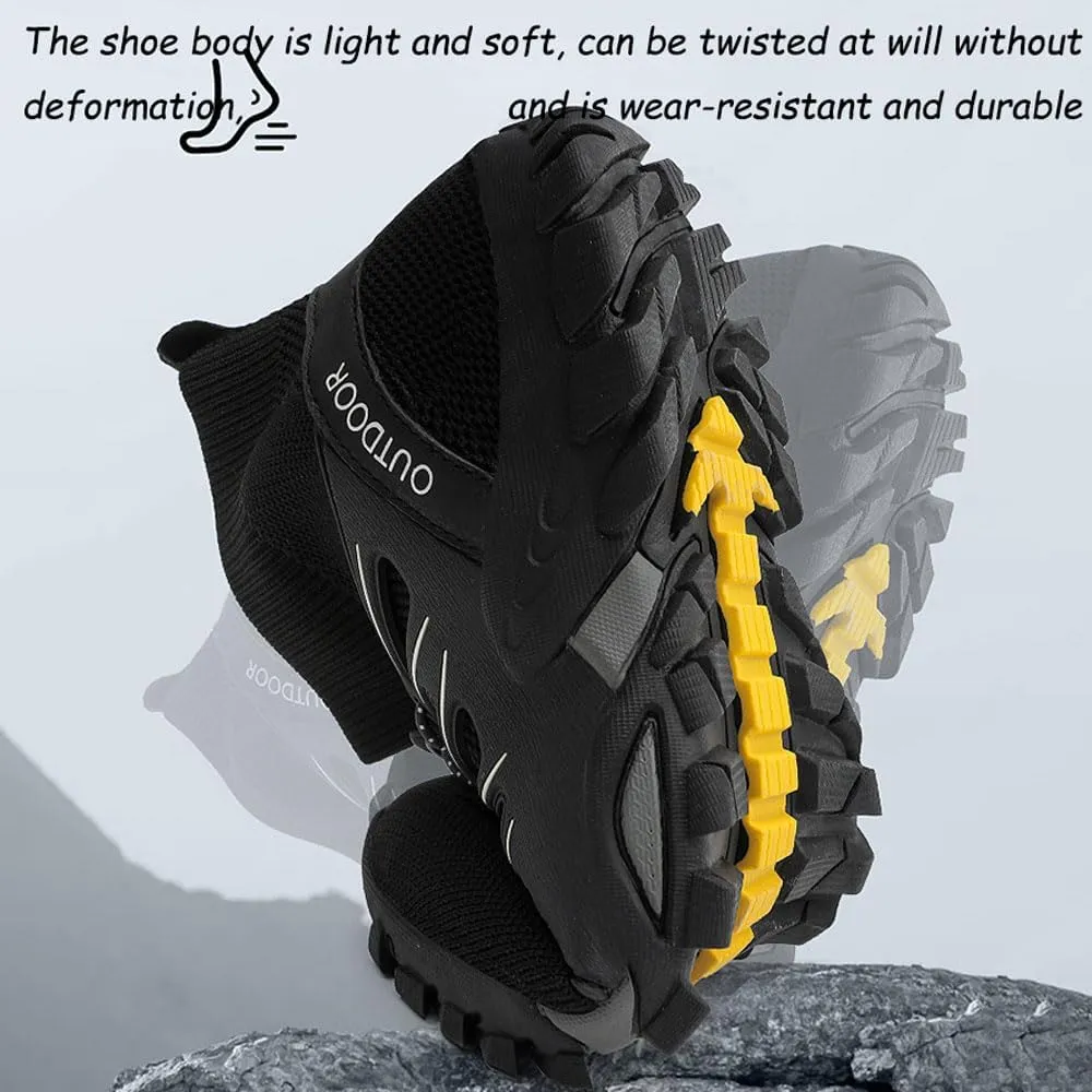 Mens womens Ankle High Walking Boots Arch Support Mid Top Hiking Trekking Footwear Light Anti-slip Hiking Boots,Comfortable Trails Shoes For Trekking Camping Backpacking Outdoor Hiking Shoes,36-47 EU