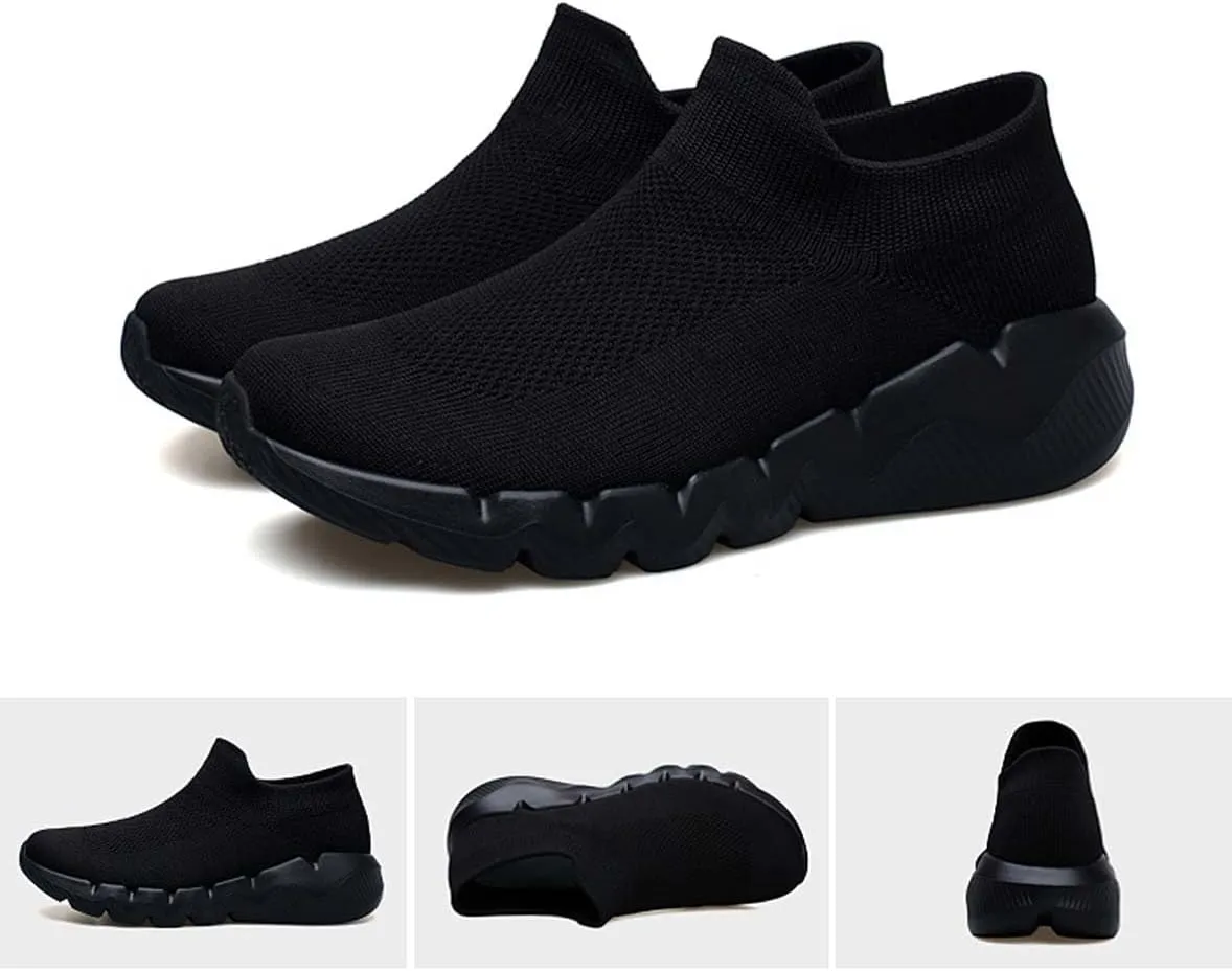 Men's Women's Knitted Mesh Fashion Breathable Ankle-High Road Running Shoes Soft Sneakers Shoes Trainers Shoes