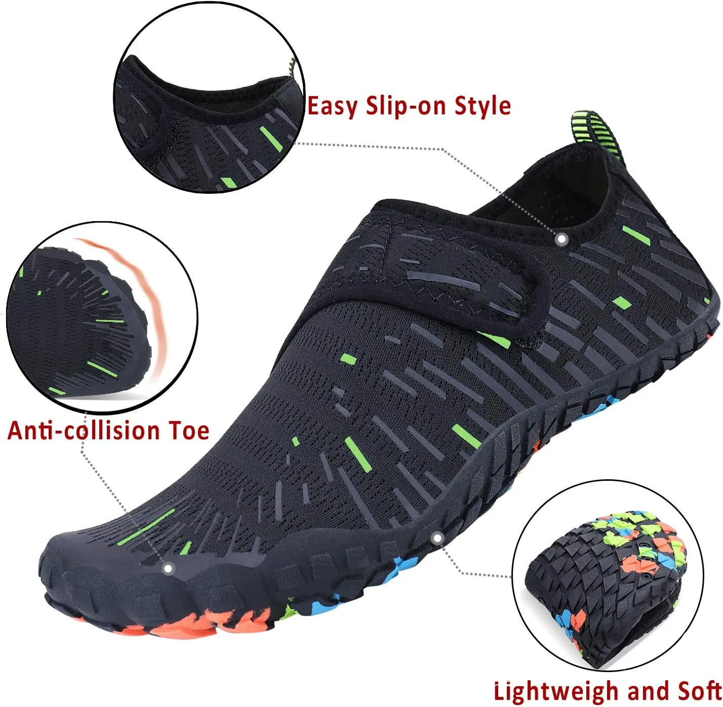 Mens Womens Water Shoes Sports Quick Dry Barefoot Athletic for Swim Diving Surf Aqua Pool Beach Yoga