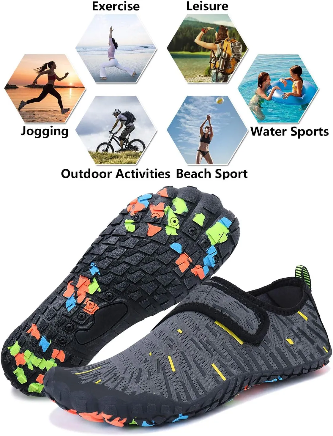 Mens Womens Water Shoes Sports Quick Dry Barefoot Athletic for Swim Diving Surf Aqua Pool Beach Yoga
