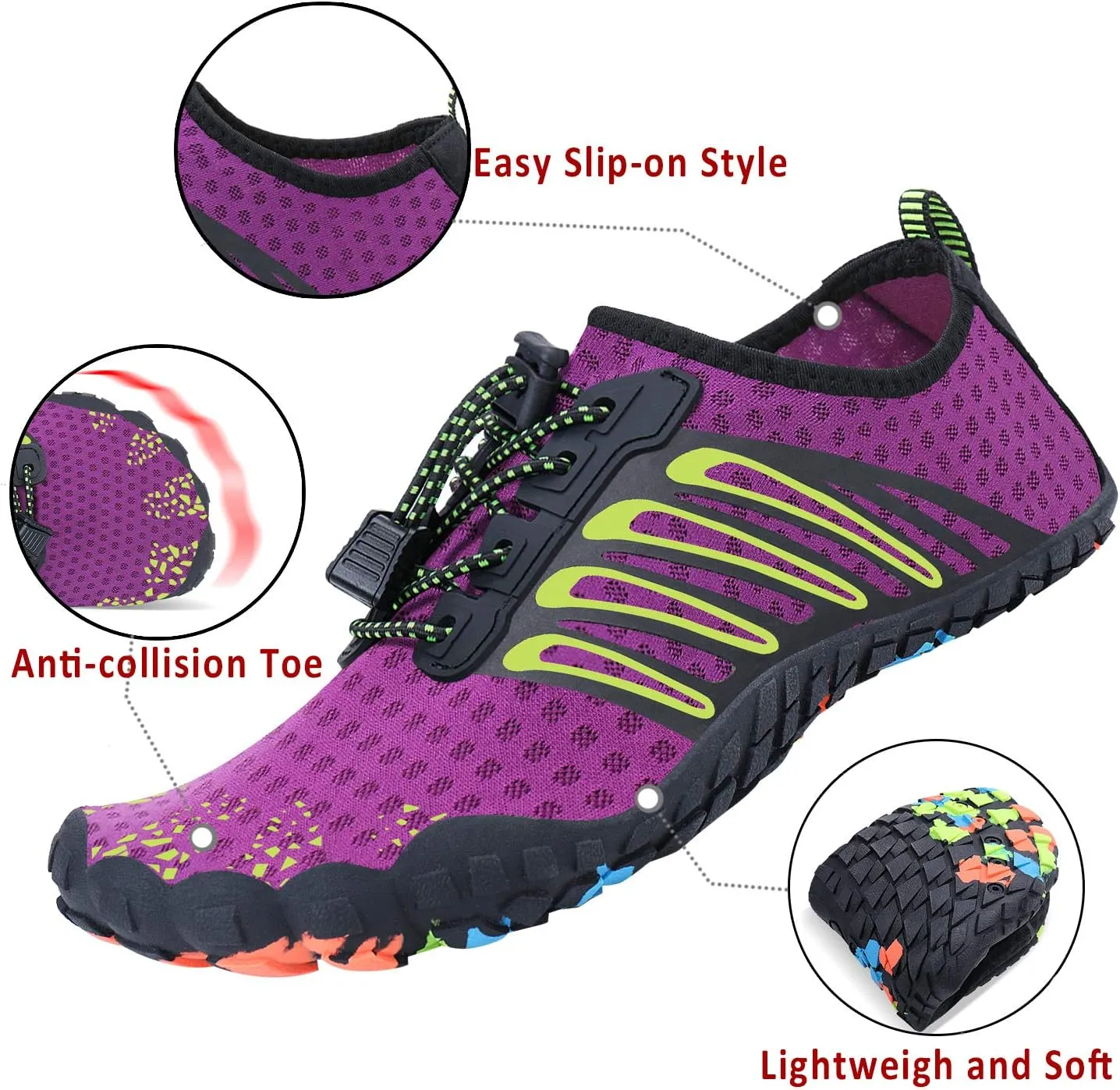 Mens Womens Water Shoes Sports Quick Dry Barefoot Athletic for Swim Diving Surf Aqua Pool Beach Yoga