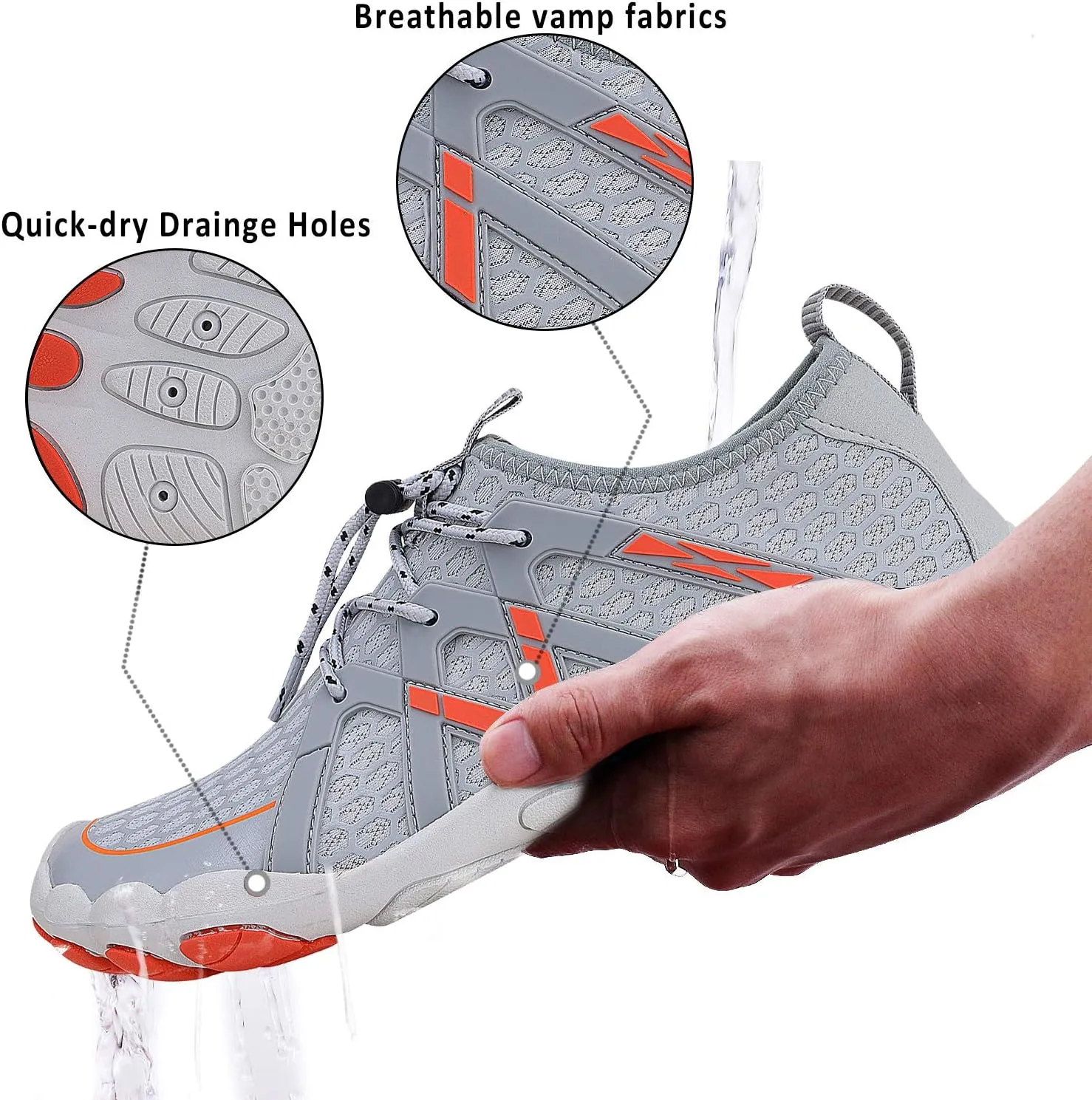 Mens Womens Water Shoes Sports Quick Dry Barefoot Athletic for Swim Diving Surf Aqua Pool Beach Yoga