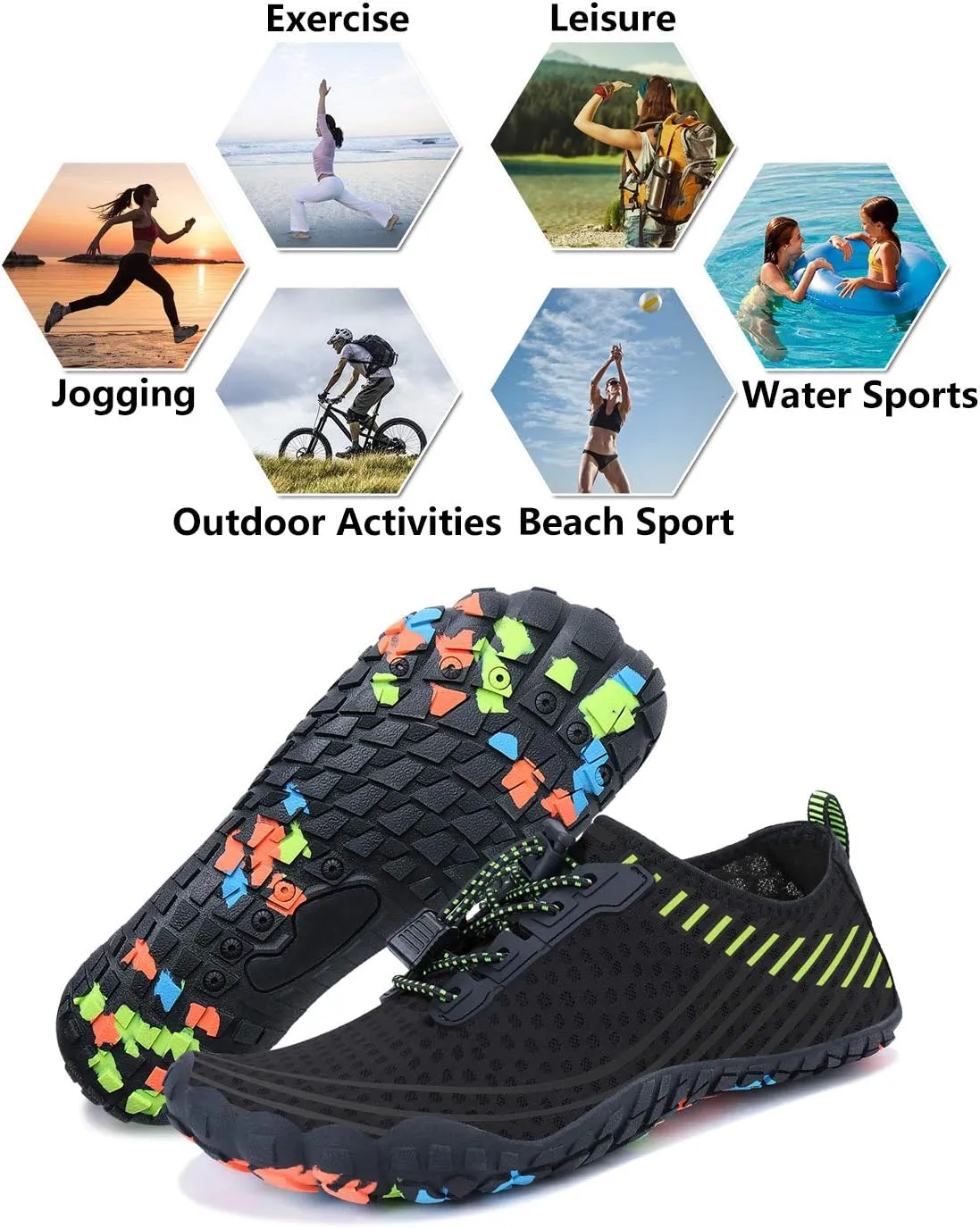 Mens Womens Water Shoes Sports Quick Dry Barefoot Athletic for Swim Diving Surf Aqua Pool Beach Yoga