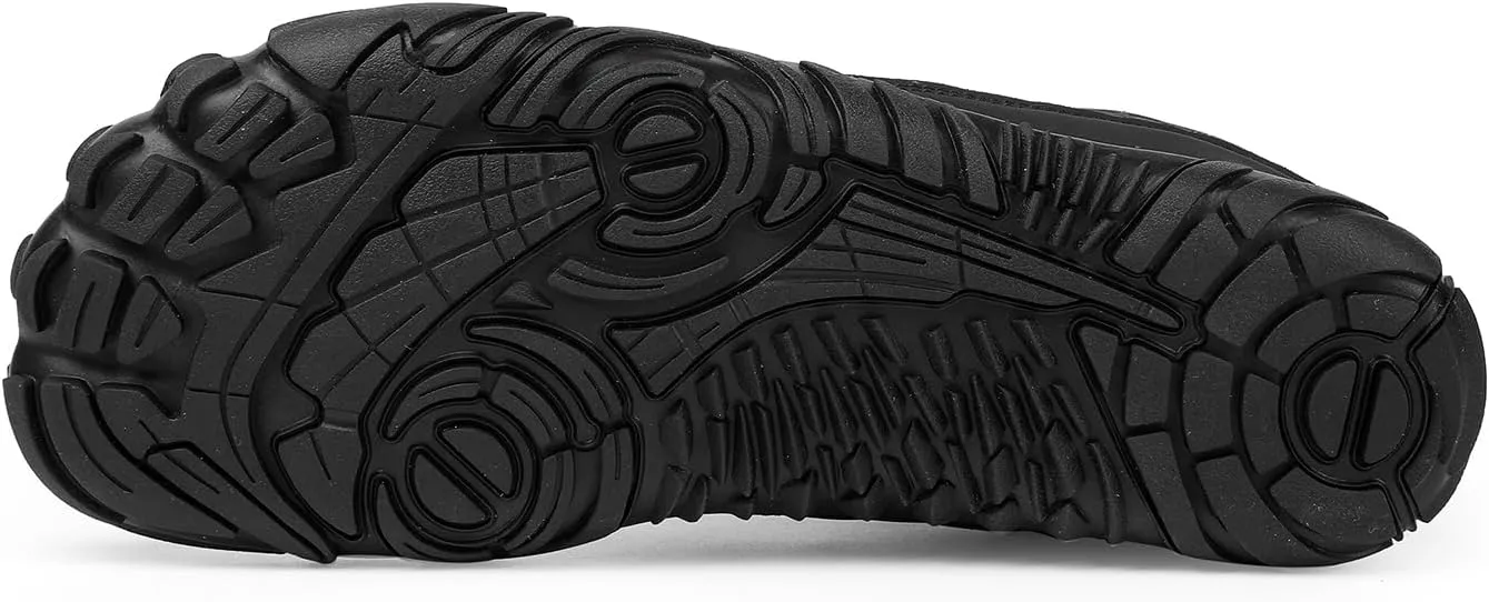 Men's Women's Winter Barefoot Hiking Boots, Slip On Warm Zero Drop Snow Boot, Wide Toe Box Ankle boots, Minimalist Waterproof Shoes, Five Finger Sneakers Hike Shoes for Hiking Walking Outdoor Unisex