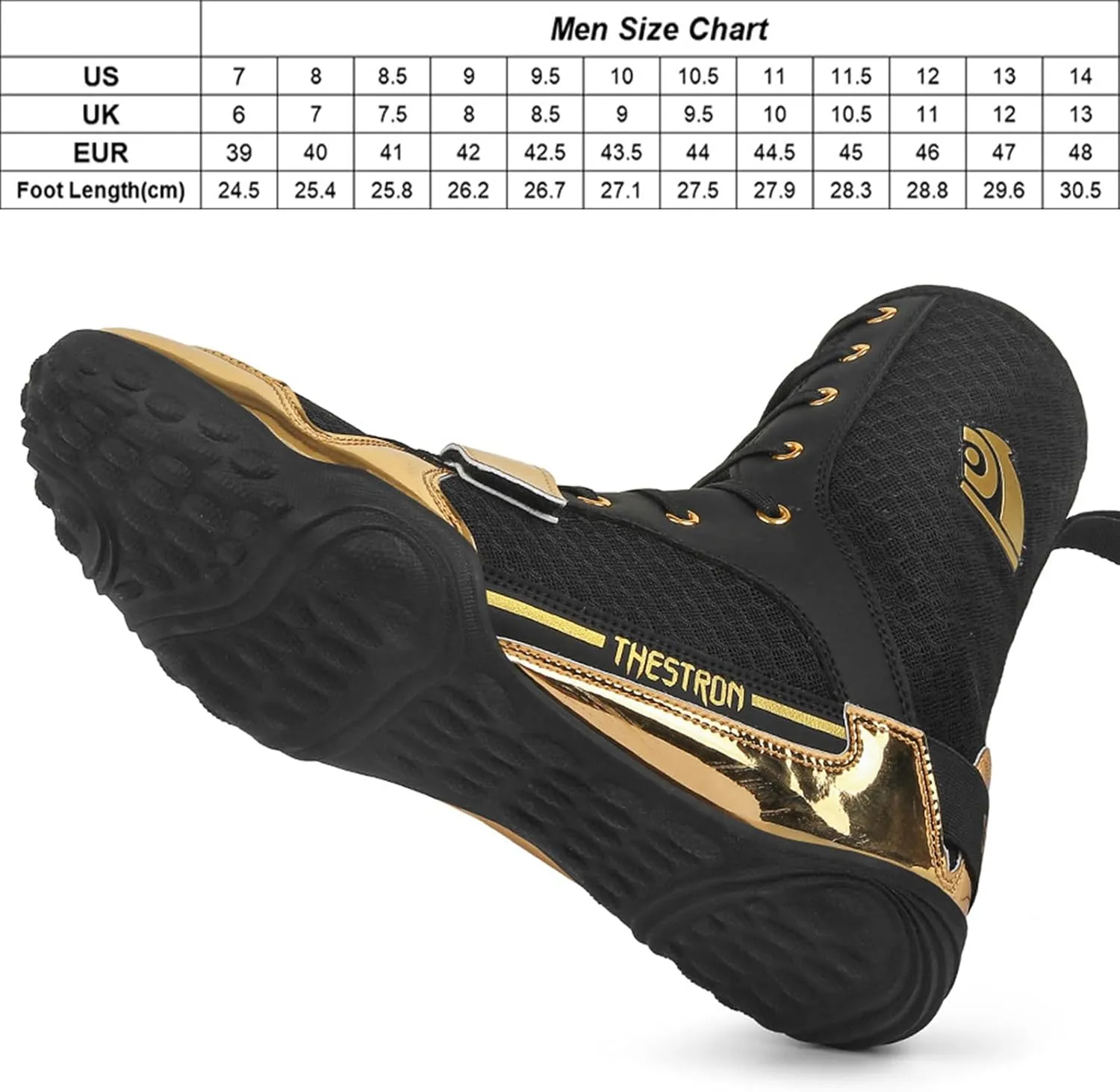 Men's Wrestling Shoes Breathable High Top Boxing Fitness Shoes for Gym Powerlifting Bodybuilding Boots