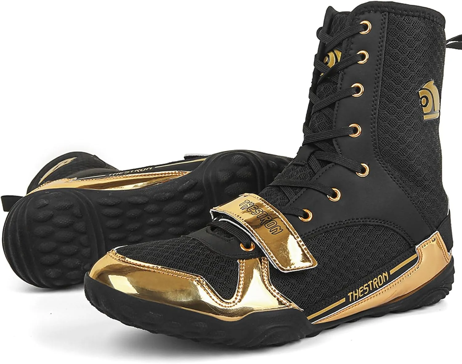 Men's Wrestling Shoes Breathable High Top Boxing Fitness Shoes for Gym Powerlifting Bodybuilding Boots