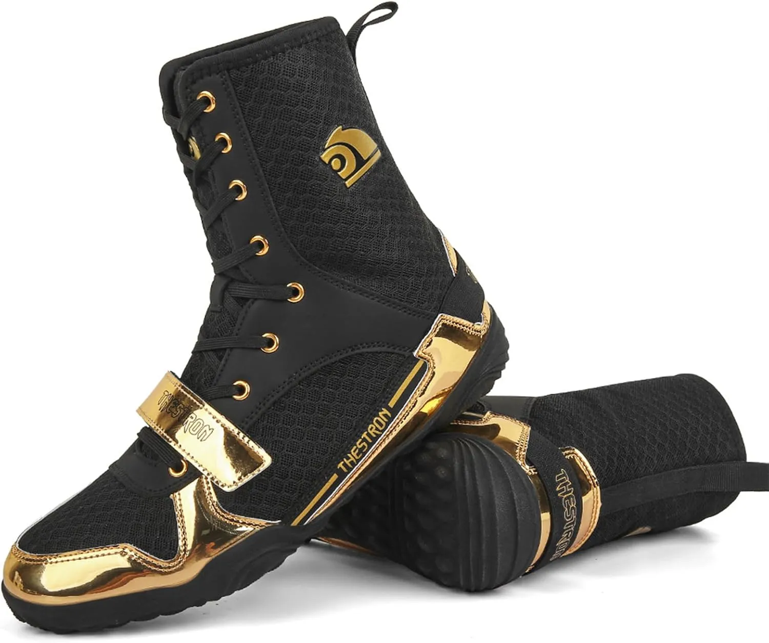 Men's Wrestling Shoes Breathable High Top Boxing Fitness Shoes for Gym Powerlifting Bodybuilding Boots
